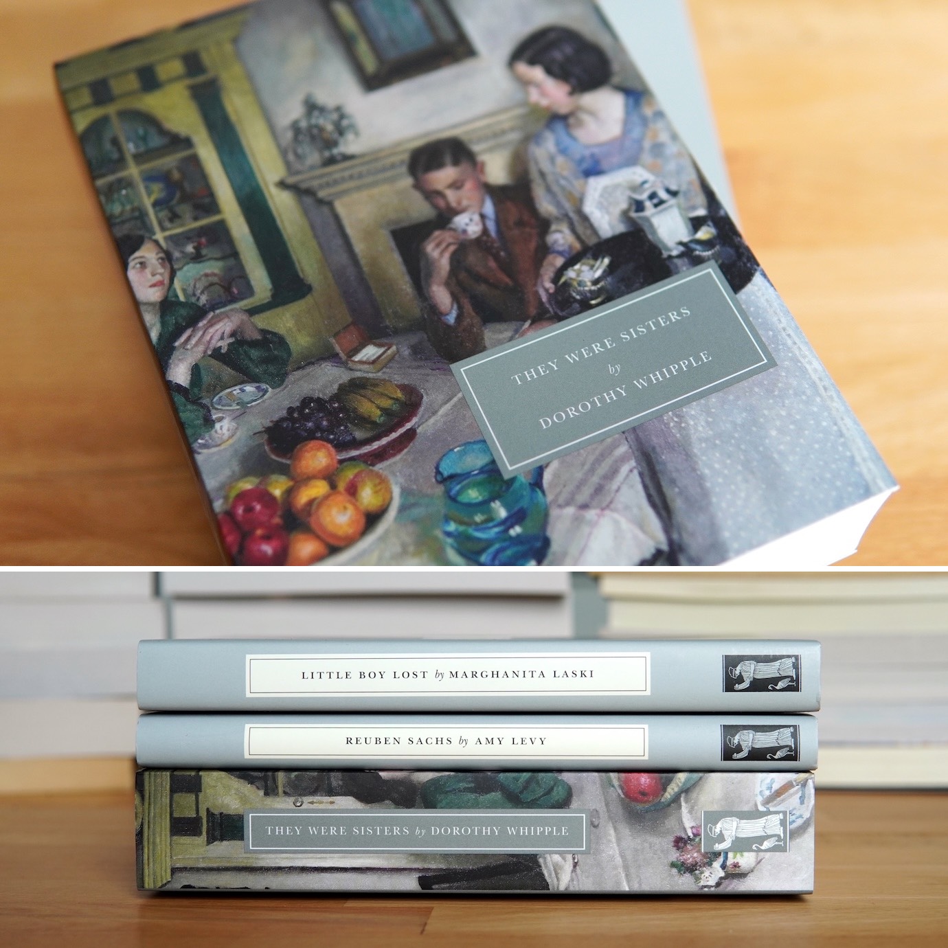 Photo of books purchased from Persephone Books.