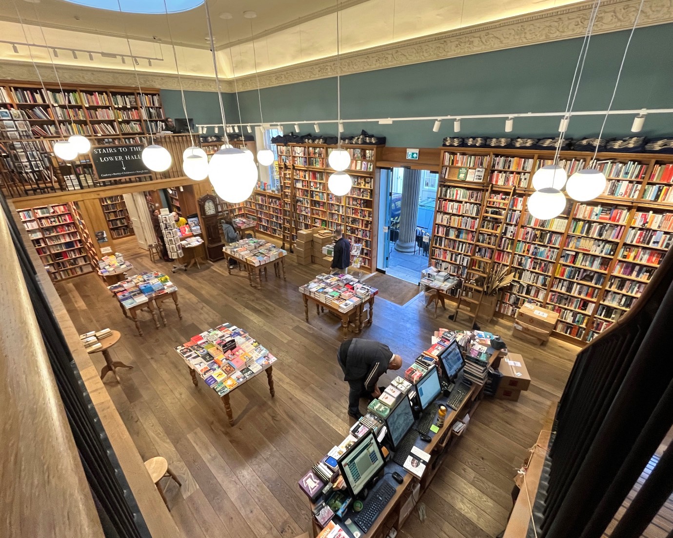 Interior shot of Topping & Company bookshop.